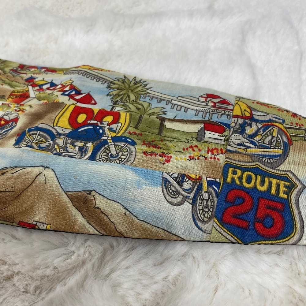 Vintage Motorcycle Route 66 / 25 Novelty Print Cummerbund Waistband Adjustable - Picture 4 of 8